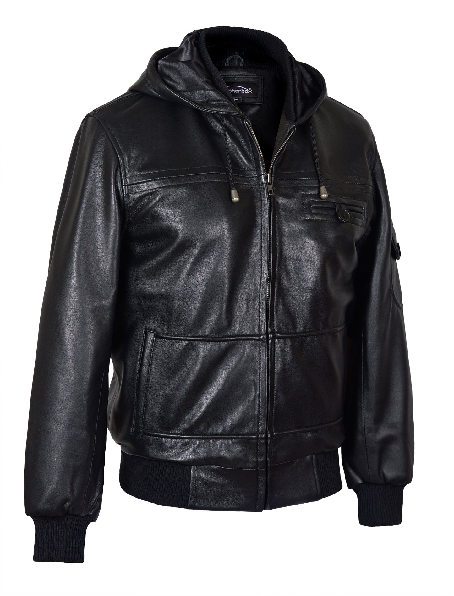 Men's Leather Hooded Jacket – 100% Premium Real Leather