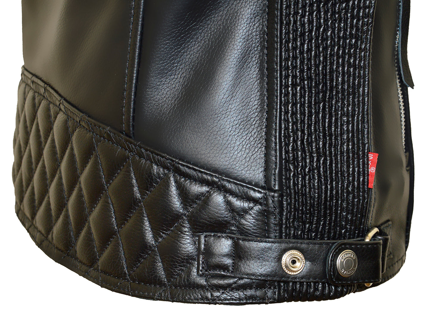 Women's Real Leather Classic Biker Style Jacket in Black - The Augusta