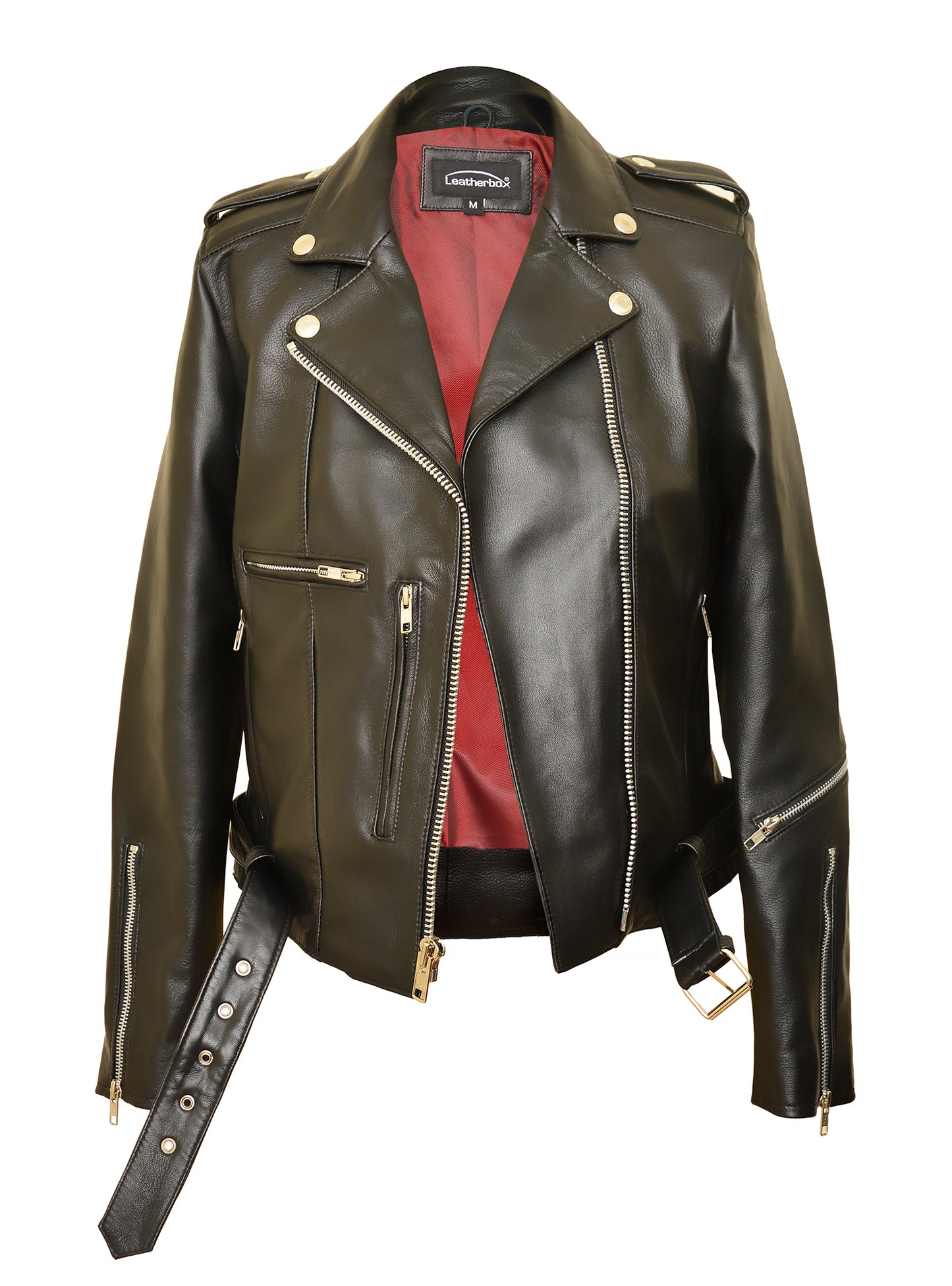 Women's Real Leather Biker Jacket Style - Vixen