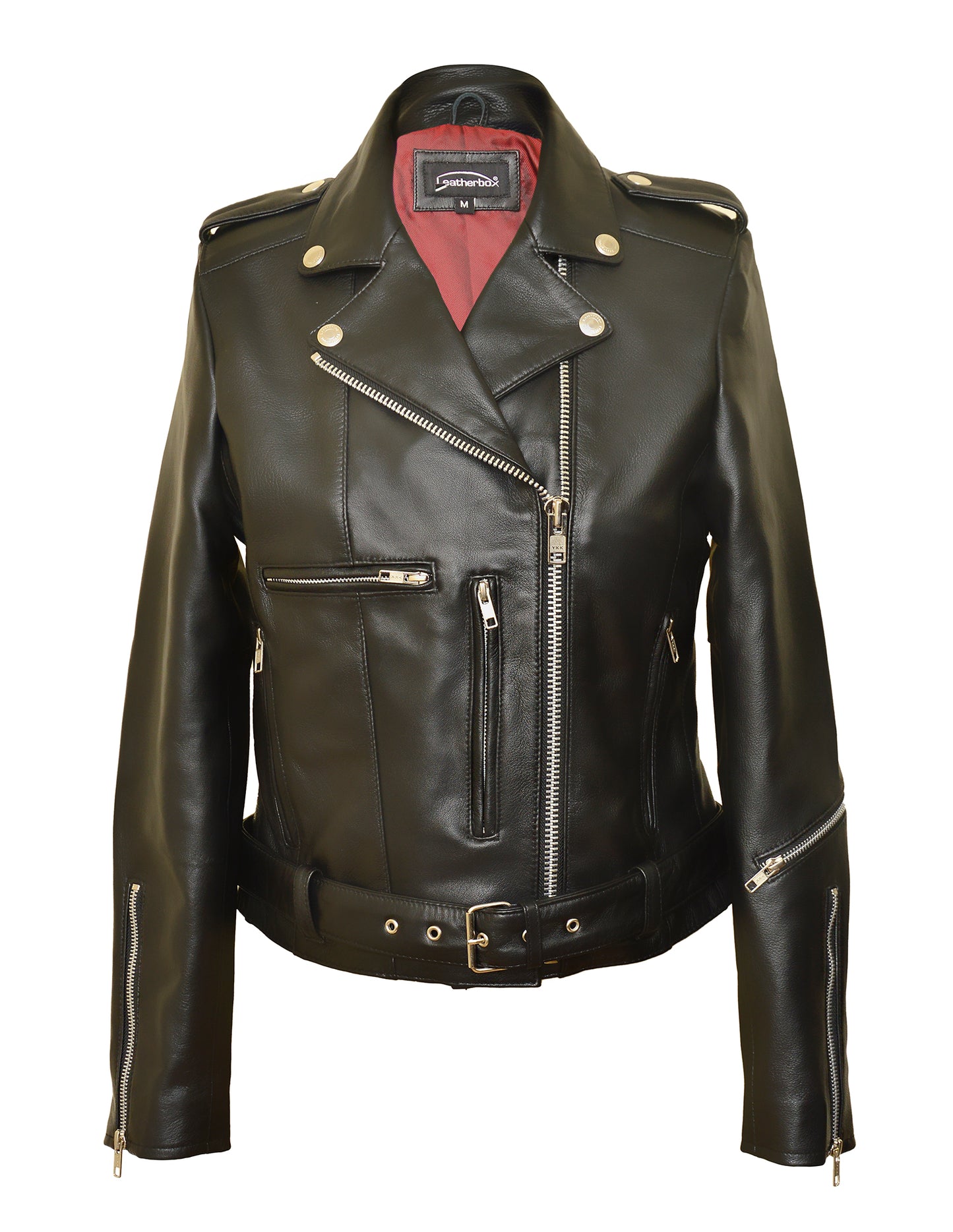 Women's Real Leather Biker Jacket Style - Vixen