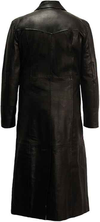 Long Length Leather Trench Coat in Soft Luxurious Sheep Nappa - Matrix