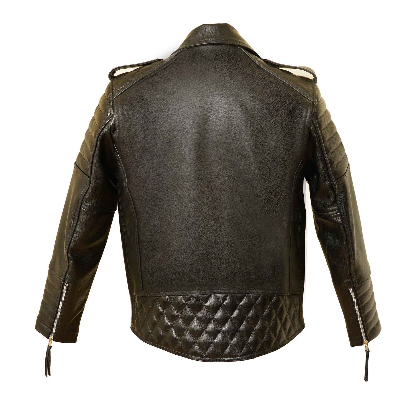 Leather Motorcycle Jacket – Valdez by Skintan (Black)