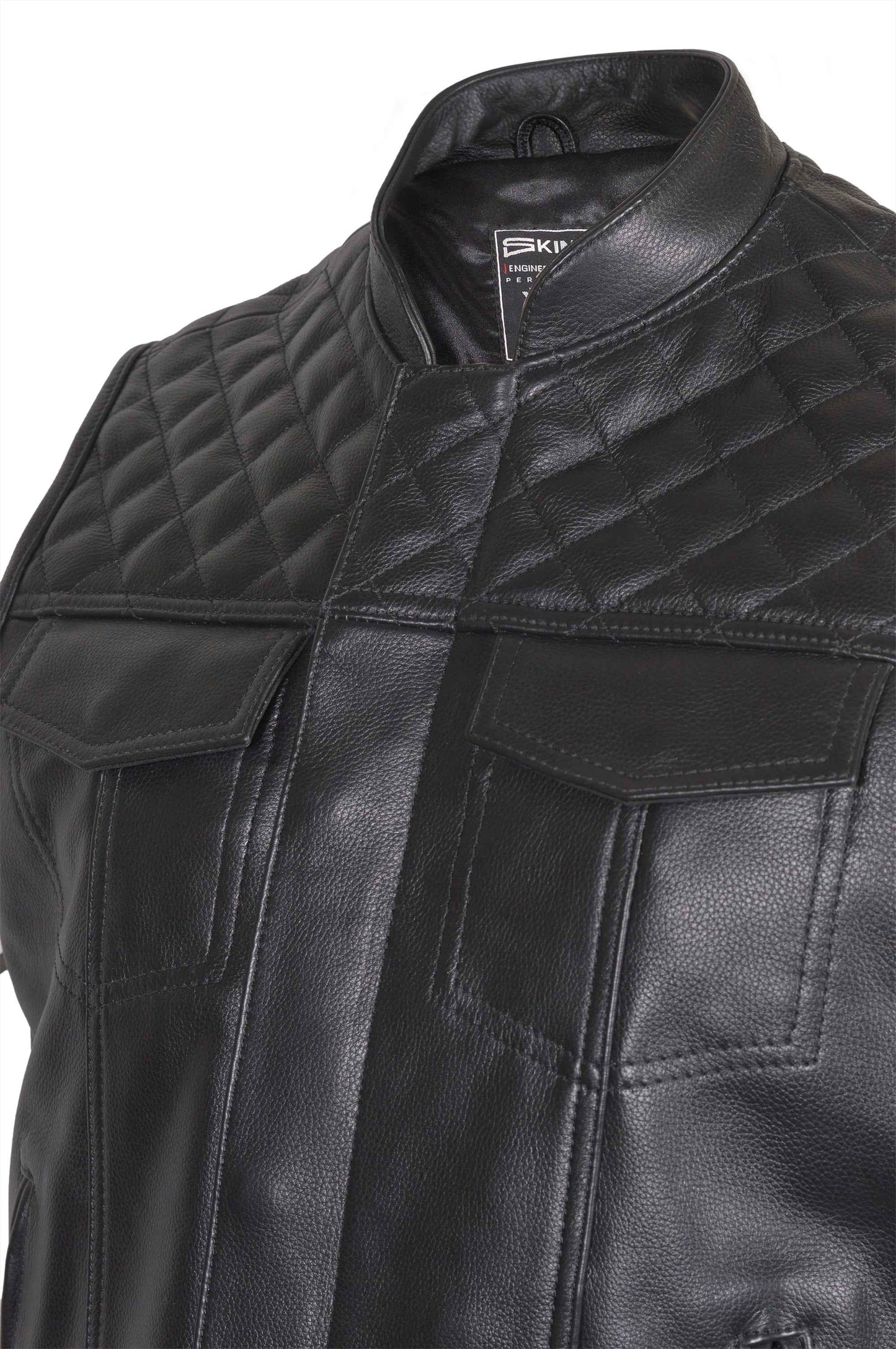 Leather Motorcycle Waistcoat – Grenadier by Skintan