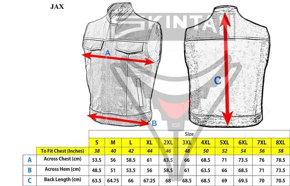 Leather Motorcycle Waistcoat – Jax by Skintan