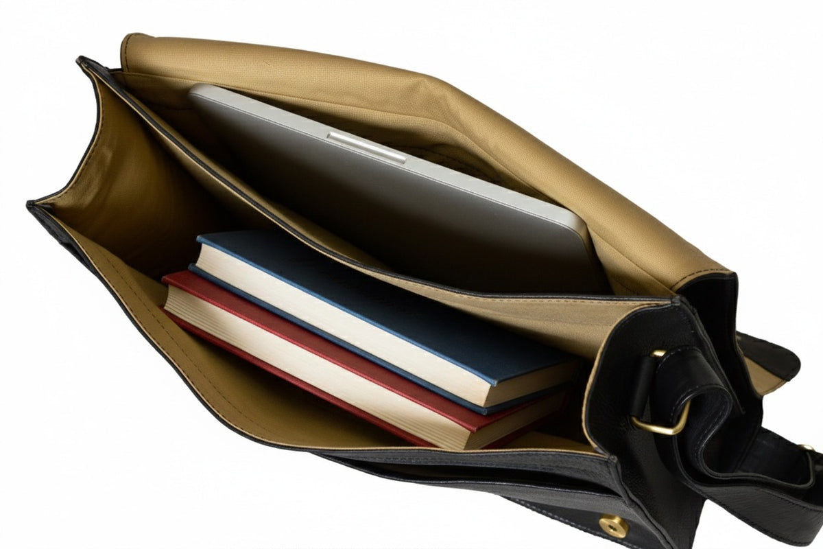 Executive Full-Grain Leather Messenger | Leather | Laptop Bag