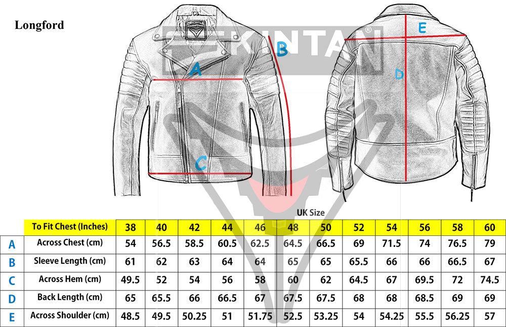 Leather Motorcycle Jacket –  Longford by Skintan