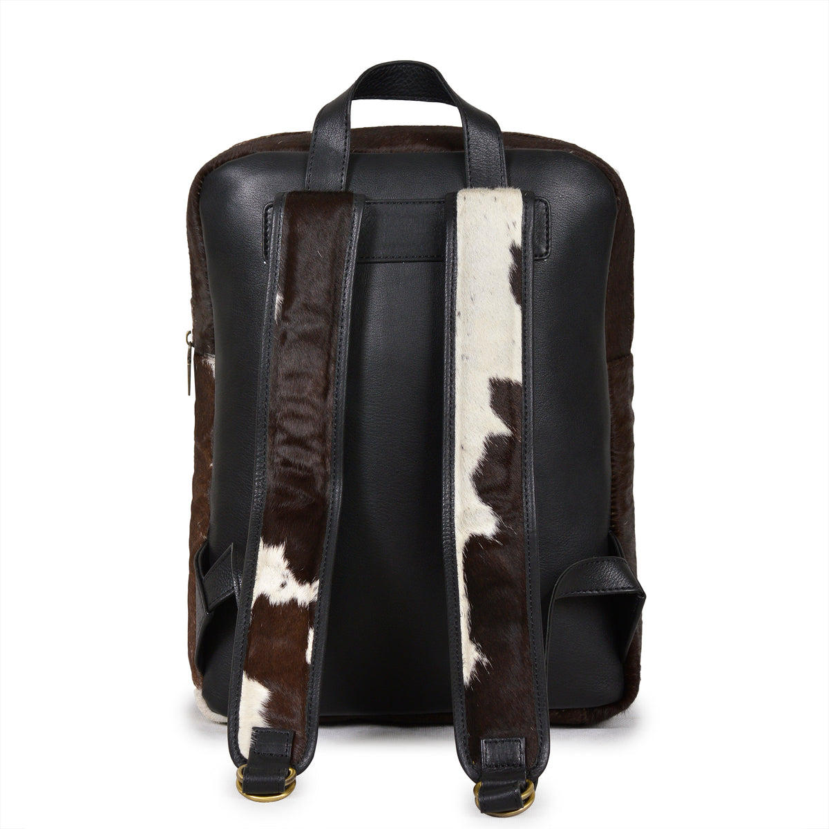 Hair-On Cowhide Leather Backpack | Leather | Dark Brown Rucksack
