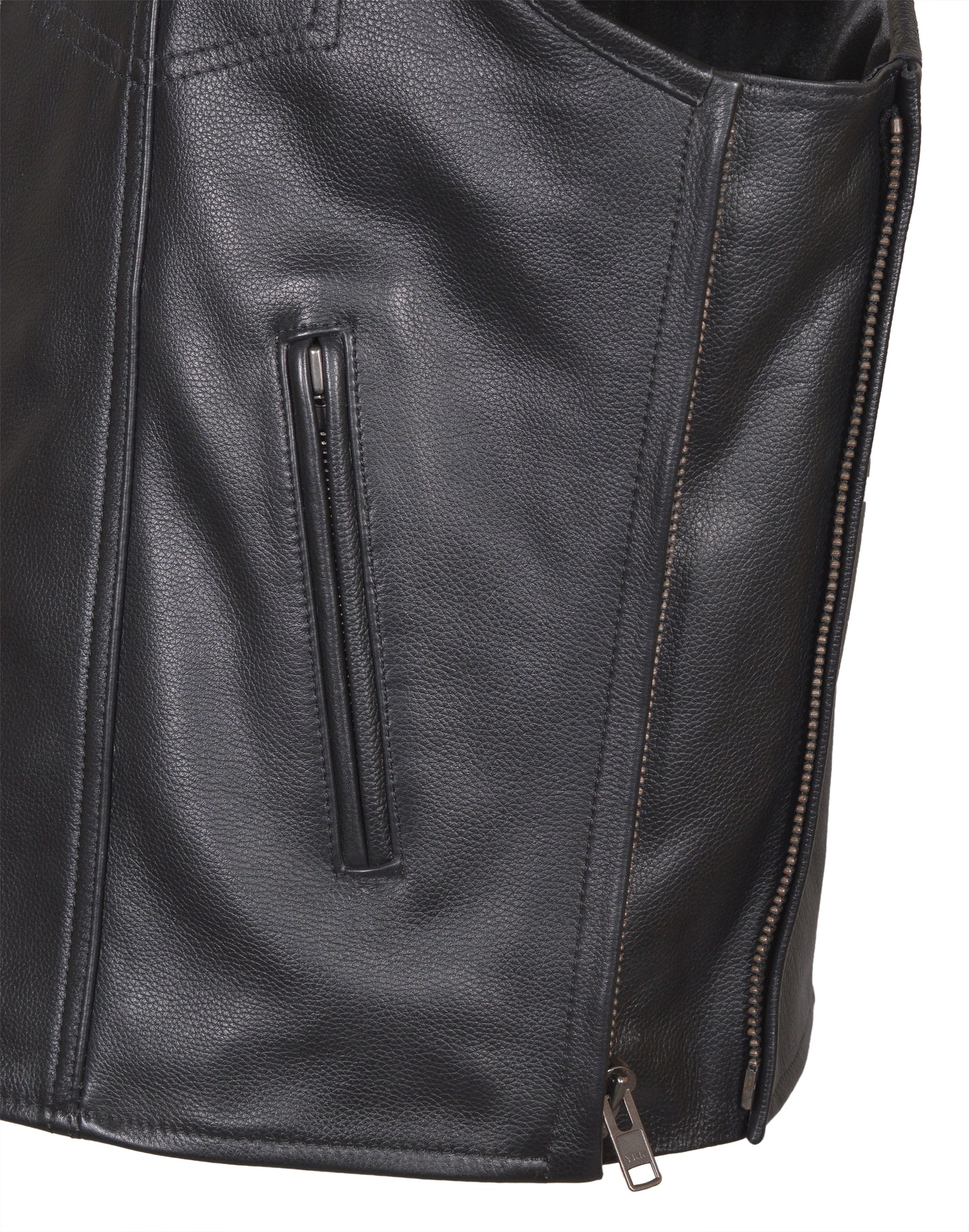 Leather Motorcycle Waistcoat –  Grenadier by Skintan