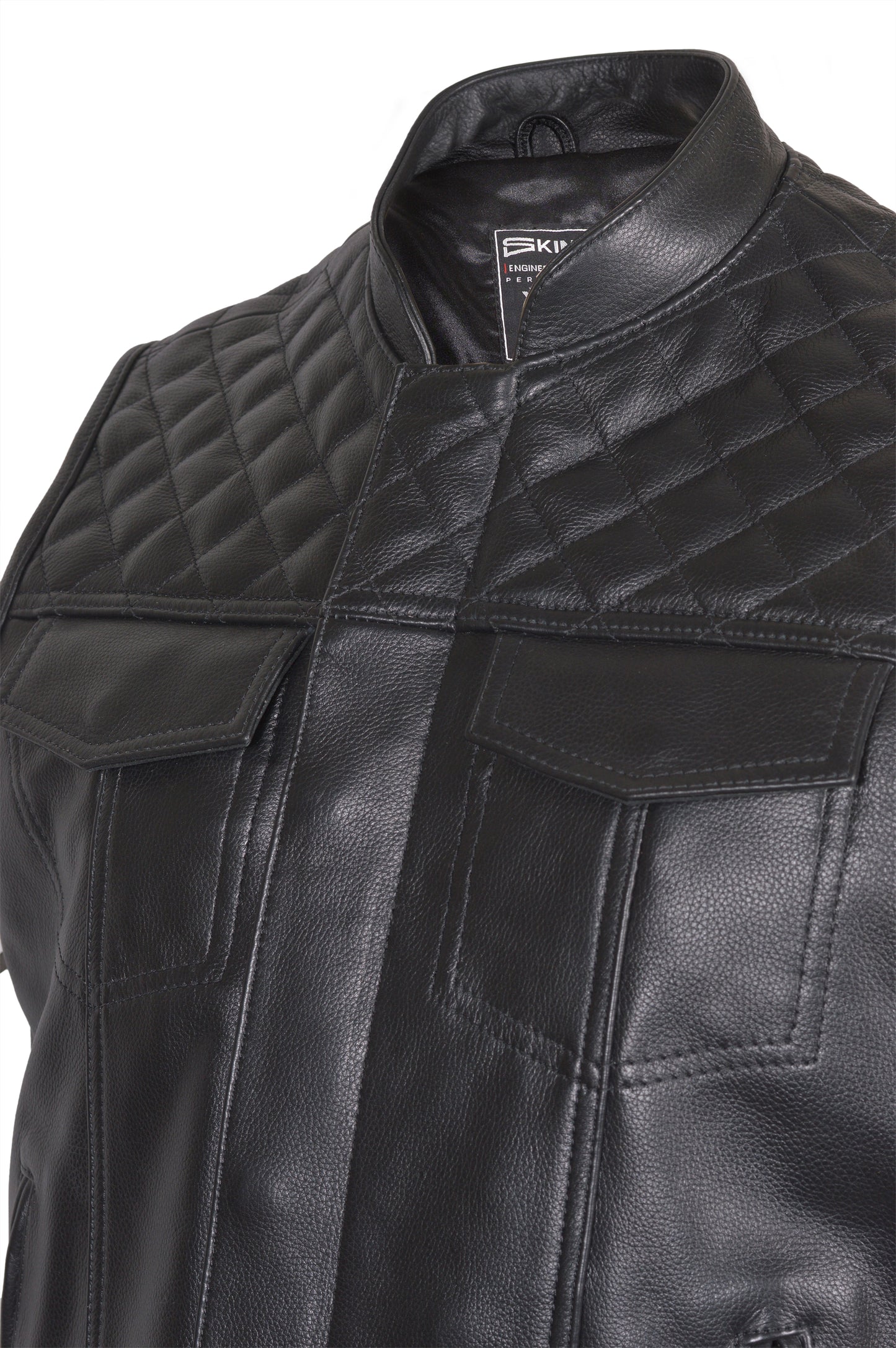 Leather Motorcycle Waistcoat –  Grenadier by Skintan