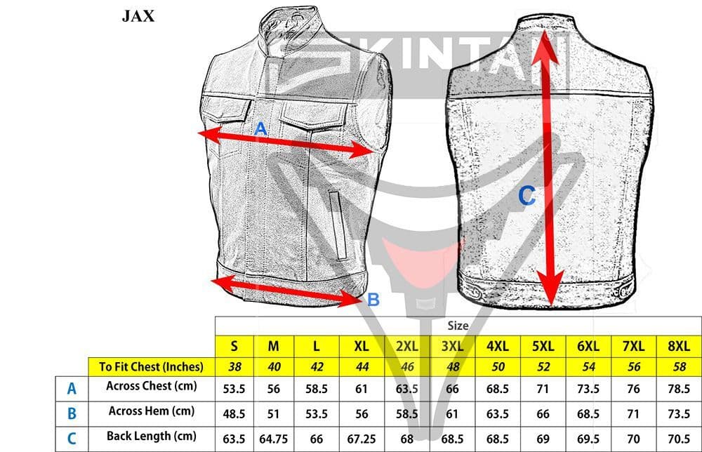 Leather Motorcycle Waistcoat –  Jax by Skintan